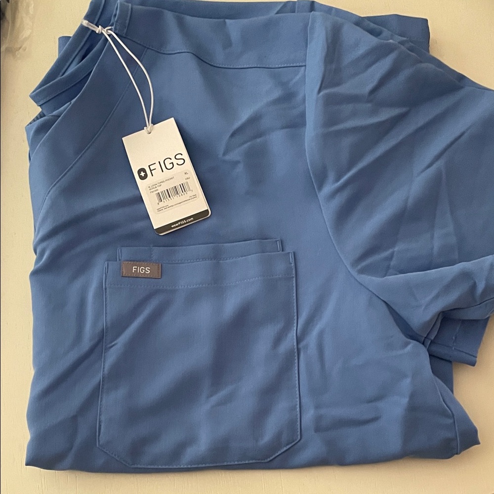 Figs Classic light Blue Scrub top